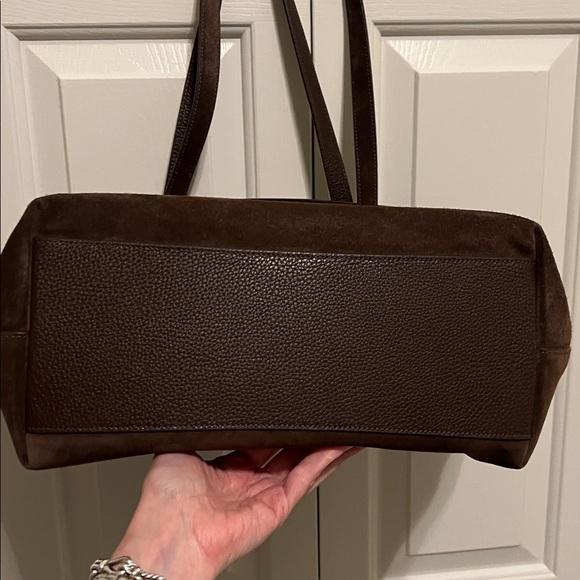 3 PCS. KATE SPADE 454 HOT FUDGE SUEDE TOTE, NWT MADEWELL BAG CORD & ORGANIZER - Picture 9 of 16